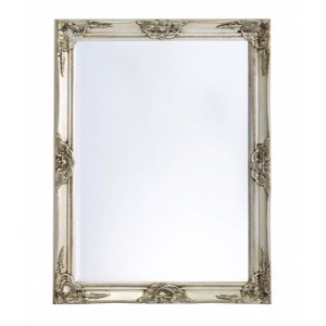 Sølv spejl facetslebet let barok 70x90cm - Se flere Sølvspejle